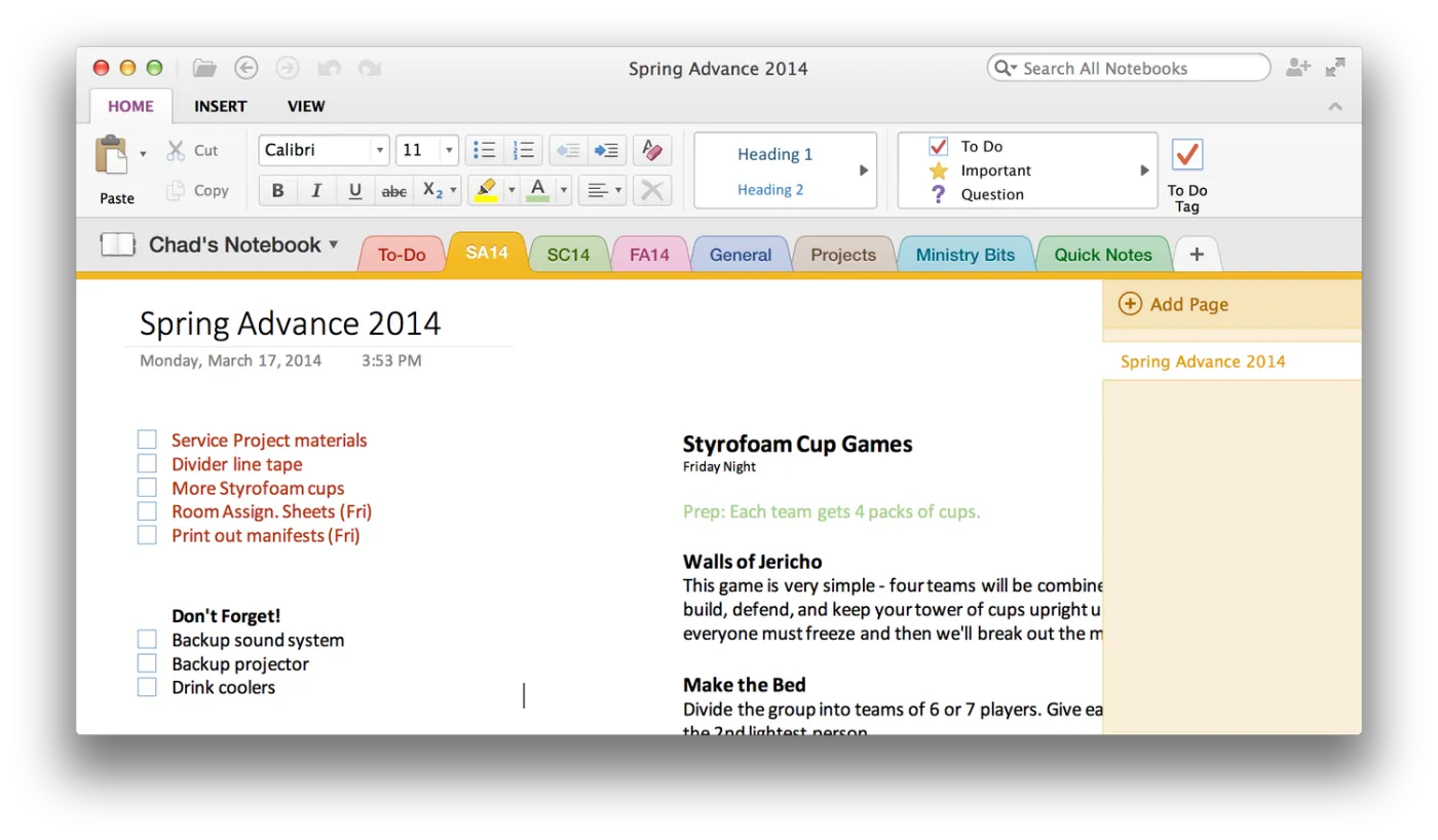 OneNote for Mac