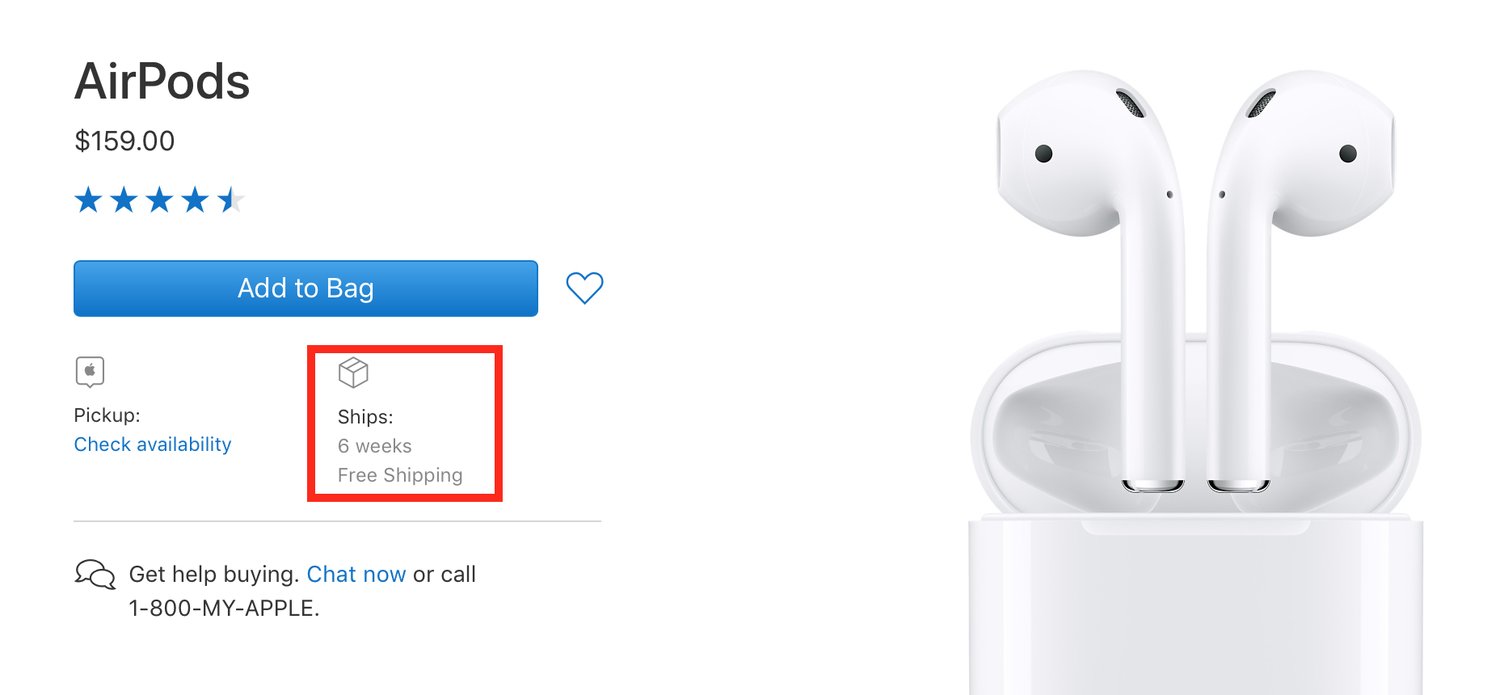 From the date of this post - 24 July 2017 - and still shipping in 6 weeks from Apple.com.&nbsp;